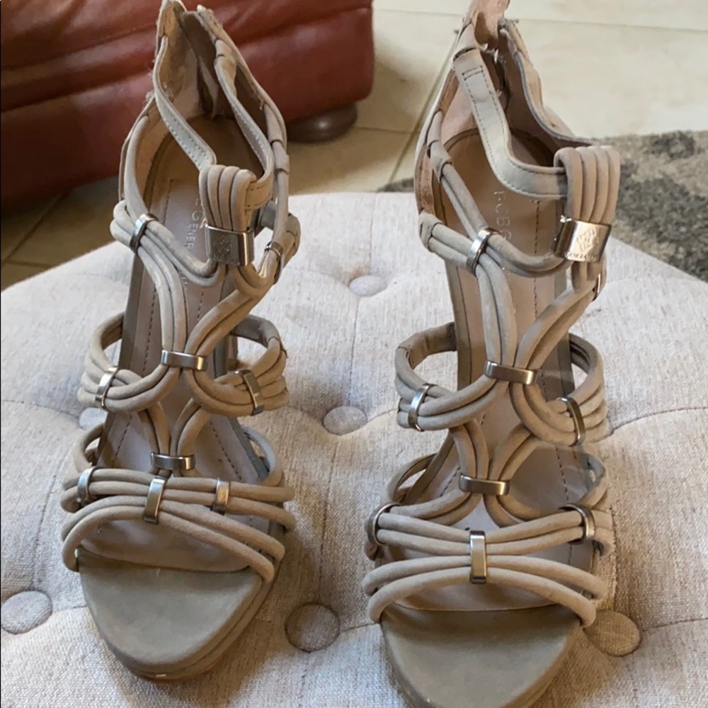 BCBG CAGED HEELS